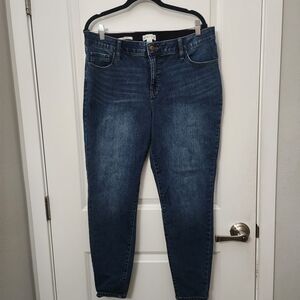3/$25 Ava & Viv Dark Blue Skinny Ankle  Jeans